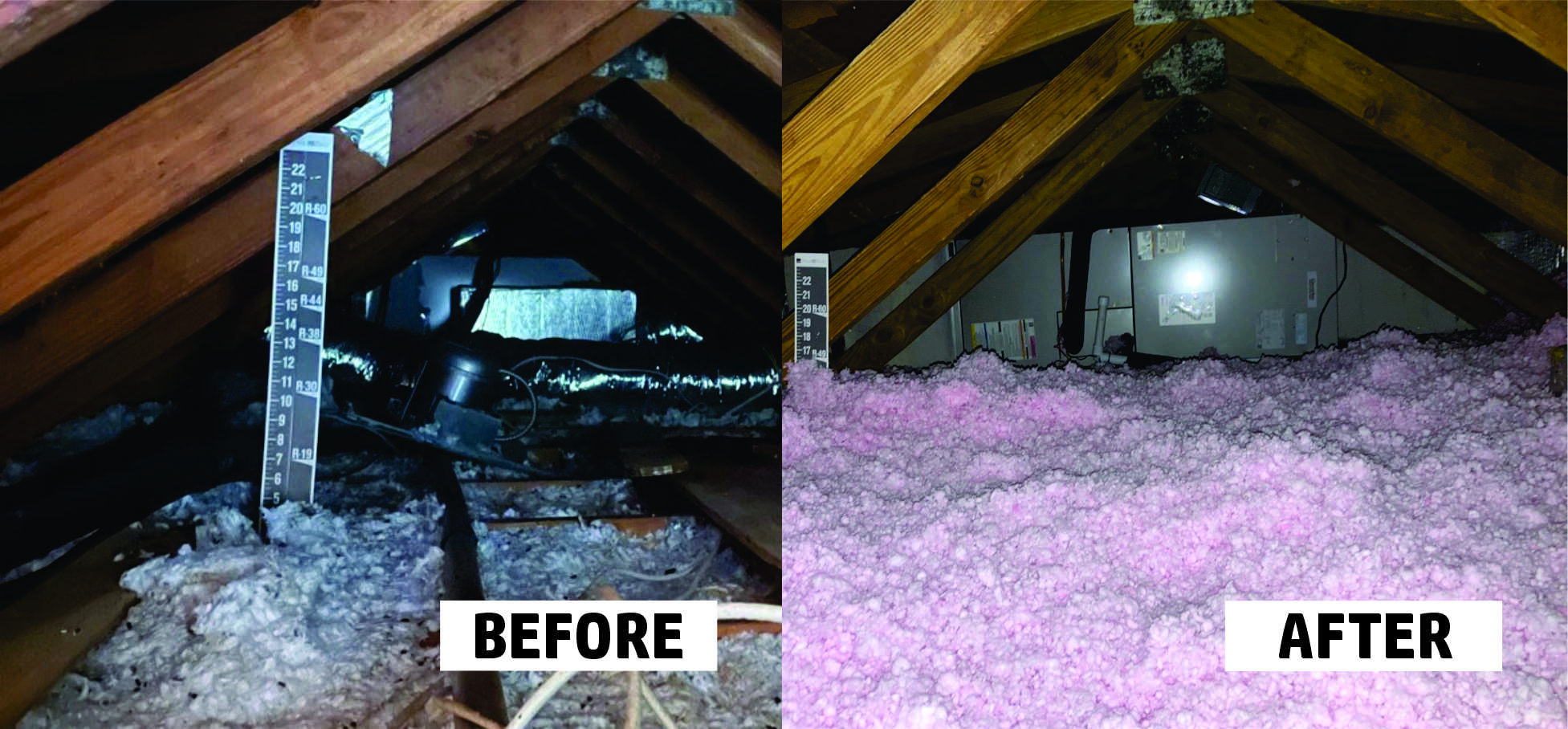Before-After Attic Insulation